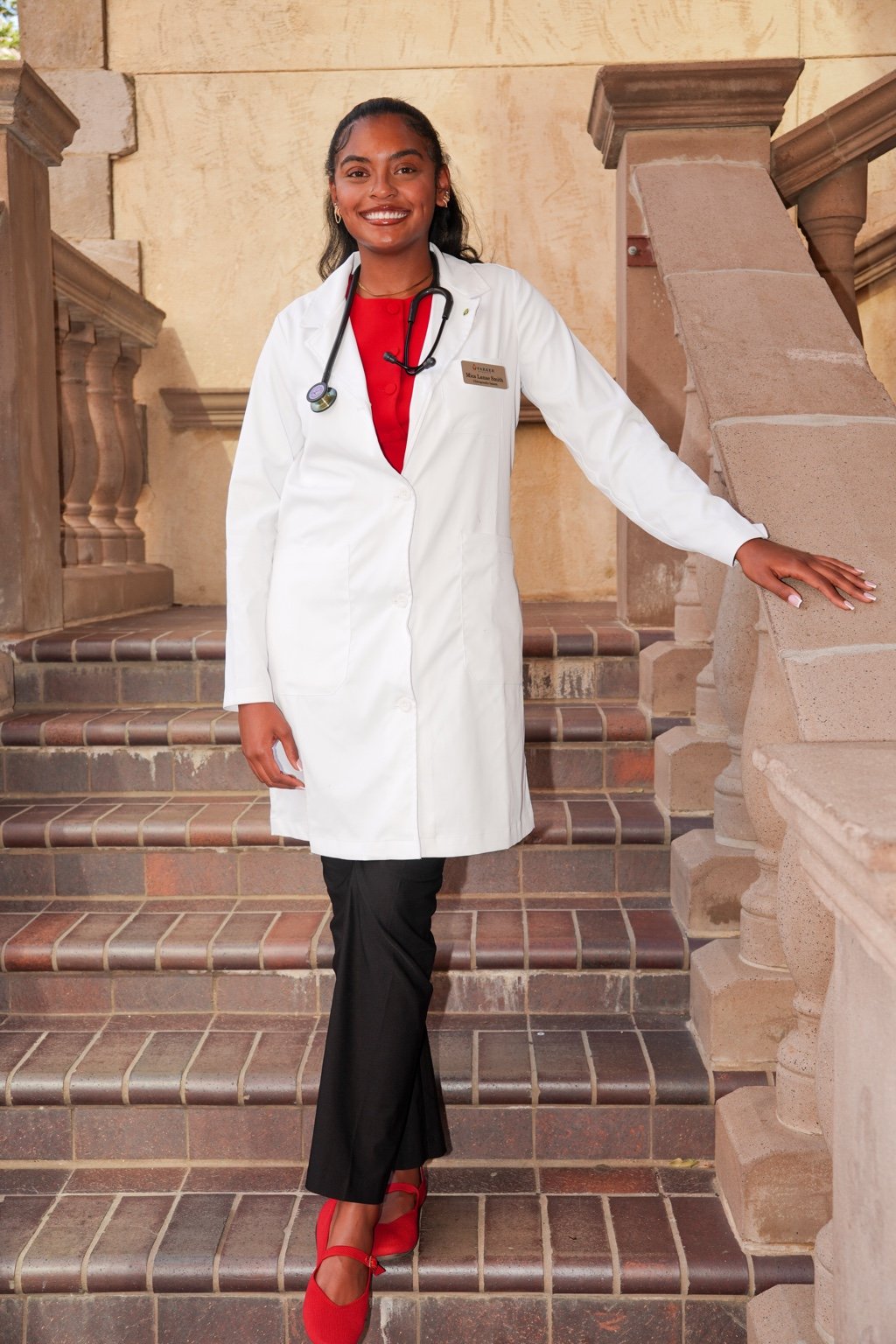 White coat professional portrait